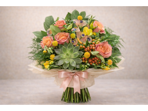 Buchet de flori - Culorile Fericirii